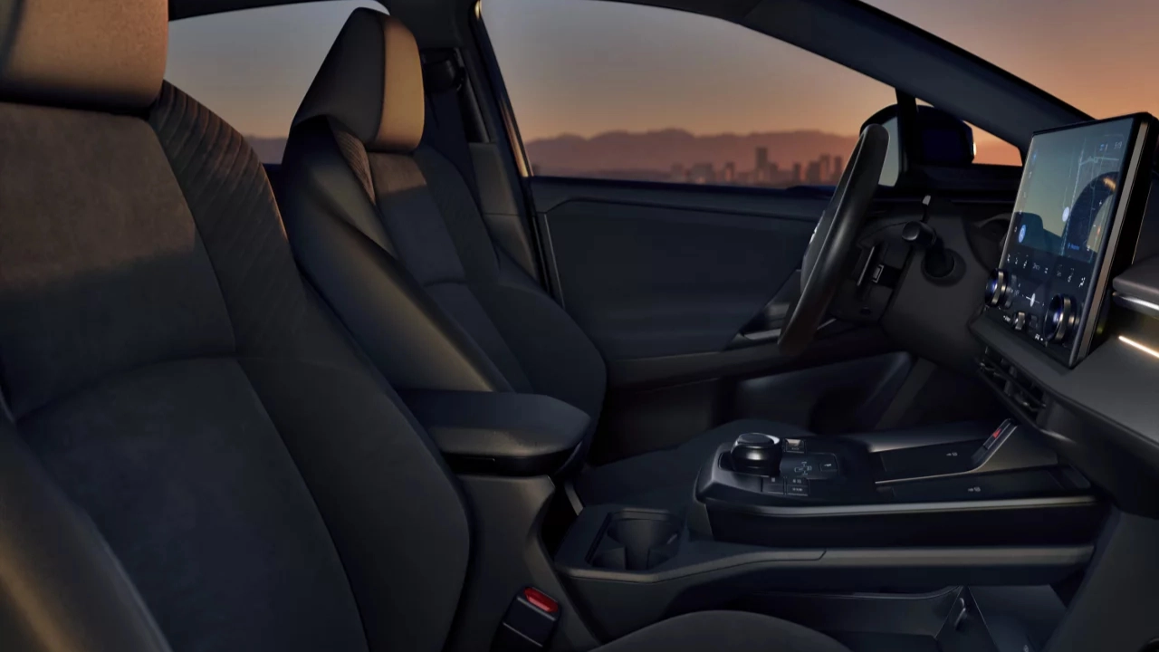 cockpit and dashboard view of a 2026 electric Toyota CH-R